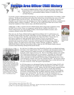 FAOs - Foreign Area Officer Association