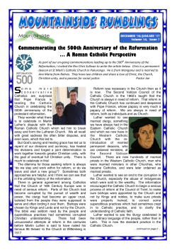 Commemorating the 500th Anniversary of the Reformation &hellip; A