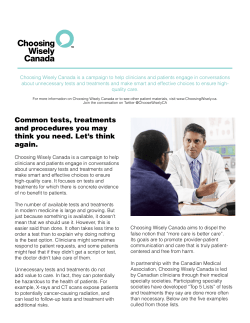Common tests, treatments and procedures you may think you need