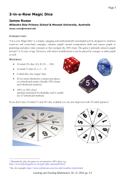 3-in-a-Row Magic Dice