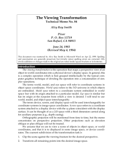 The Viewing Transformation