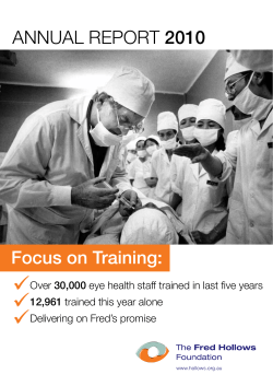 2010 Annual Report - Fred Hollows Foundation