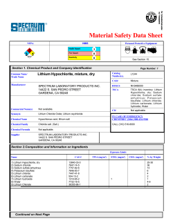 MSDS - Spectrum Chemical