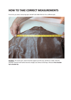 how to take correct measurements