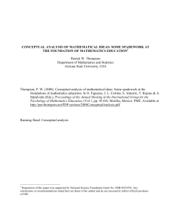 PME Conceptual Analysis