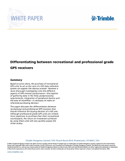 Differentiating between recreational and professional grade GPS