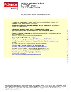Ice Flow of the Antarctic Ice Sheet