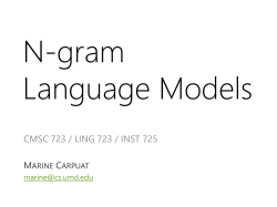 Language modeling, n