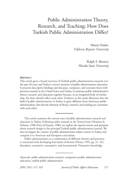 Public Administration Theory, Research, and Teaching: How Does