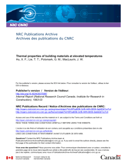Thermal properties of building materials at elevated temperatures