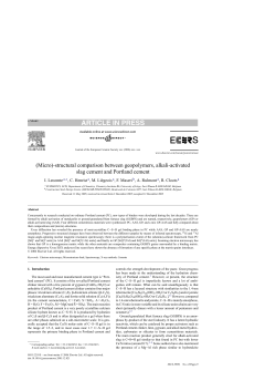 (Micro)-structural comparison between geopolymers, alkali
