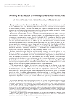 Ordering the Extraction of Polluting Nonrenewable Resources