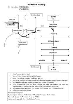 roadmap to vasfontein