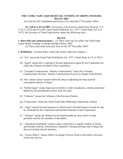 The Tamil Nadu Liquor Retail Vending (In Shops And Bars) Rules
