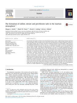 The formation of sulfate, nitrate and perchlorate salts in