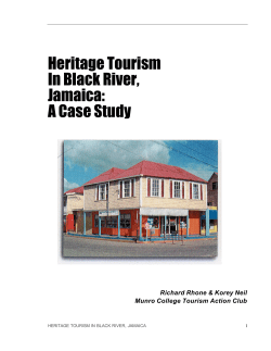 Heritage Tourism In Black River, Jamaica: A Case