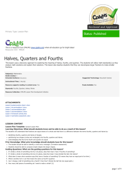 Halves, Quarters and Fourths