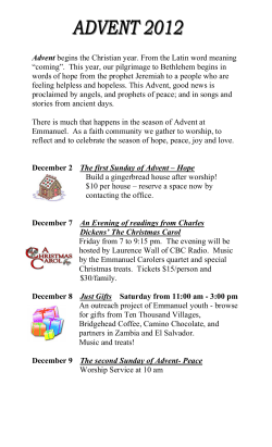 Advent begins the Christian year. From the Latin word meaning