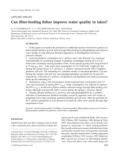 Can filter-feeding fishes improve water quality in lakes?