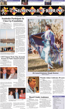 February 22 - Seminole Tribe of Florida