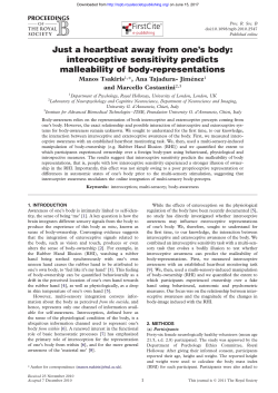 Just a heartbeat away from one`s body