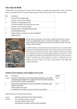 The Church Bells - Melbourne Parish Church