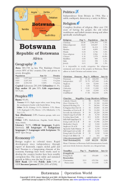 Botswana - First Baptist Church of Broussard