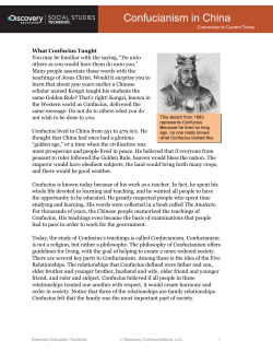 Confucianism in China