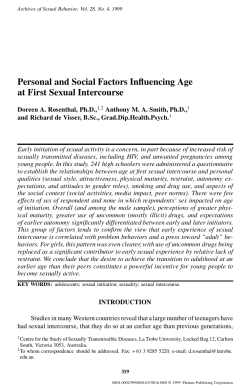 Personal and Social Factors Influencing Age at First Sexual