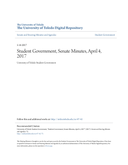 Student Government, Senate Minutes, April 4, 2017