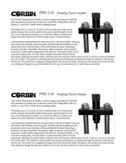 Floating Punch Holder