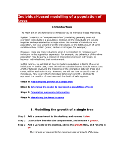Simile tutorial: Individual-based modelling of a