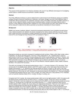 Crystal Structure Analysis in Engineering