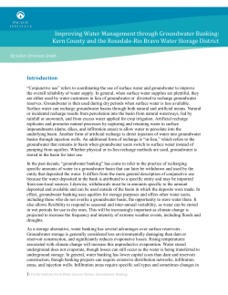 Improving Water Management through Groundwater Banking: Kern
