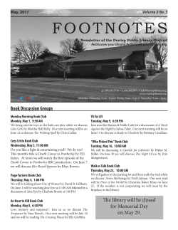 the May newsletter today!