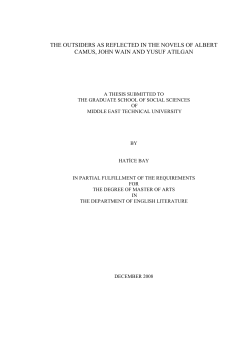 the outsiders as reflected in the novels of albert camus