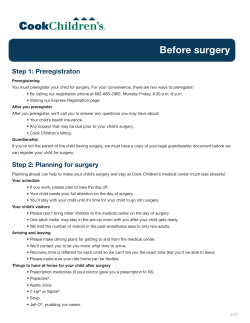 Surgery Guide - Cook Children`s