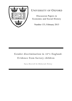 Gender discrimination in 19thc England: Evidence from factory