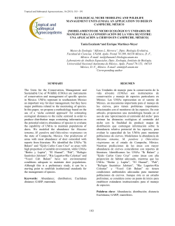 Ecological niche modeling and Wildlife management units (UMAs