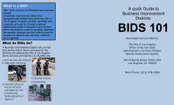 A quick Guide to Business Improvement Districts: