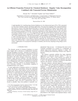 An Efficient Projection Protocol for Chemical Databases: Singular