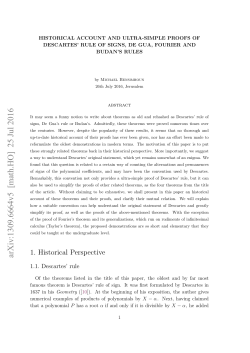 Historical account and ultra-simple proofs of Descartes`s rule of