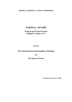 Partial Award - Western and Eastern Fronts