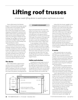 Lifting roof trusses