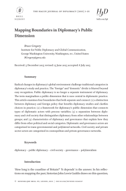 Mapping Boundaries in Diplomacy`s Public Dimension