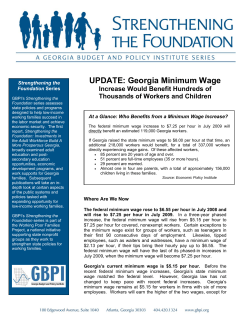 Georgia Minimum Wage - The Working Poor Families Project