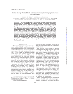 Habitat Use by Weddell Seals and Emperor Penguins Foraging in
