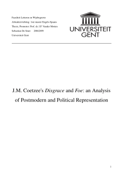 an Analysis of Postmodern and Political Representation