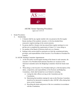 Senate Operating Procedures