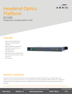 PDF DC1500 Dispersion Compensation Unit Data Sheet